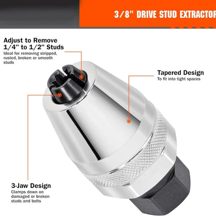 Easy Out Bolt Extractor, Stripped Bolt Remover for Rusted Bolts