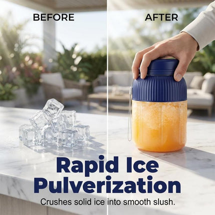 Portable Blender for Shakes with 2 Interchangeable Lids