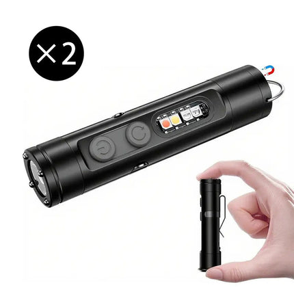 Rechargeable Flashlight, Mini Keychain Flashlight with Window Breaker, 500 Lumen EDC Flashlight with UV and Red – image 11