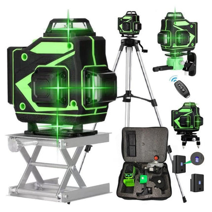 Self Leveling Laser Level, 3x360 Green Cross Line Laser Level for Tiling and Floor, Tile Tools with Remote and Case