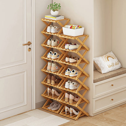 Vertical Shoe Rack, Narrow Shoe Organizer for Closet and Entryway