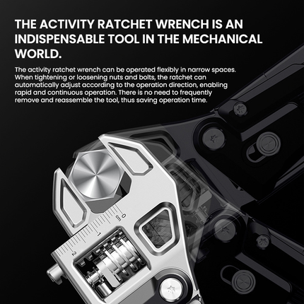 Adjustable Wrench Tool 11 in 1, Pocket Multi Tool Wrench with Pliers and Belt Pouch
