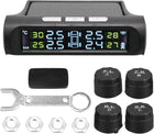 Tire Pressure Monitoring System, Solar TPMS with 4 Sensors, Wireless Car Tire Pressure Monitor, Car Accessories