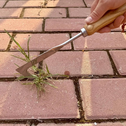 Crack Weeder Tool, Hand Weeder with Beech Wood Handle