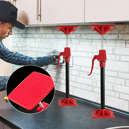 Third Hand Support Rod, Adjustable Cabinet Jack, Drywall Jack with Swivel Feet – image 12