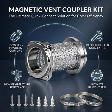 Magnetic Dryer Vent Connector Kit, Dryer Exhaust Hose with Clamps