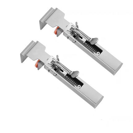 Drawer Front Clamp, Stainless Steel Drawer Clip with Adjustable Width, One Touch Removable Drawer Holder