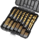 Twist Drill Bits 99 Piece, High Speed Steel Drill Bit Set for Metal, Titanium Drill Bits for Steel and Wood