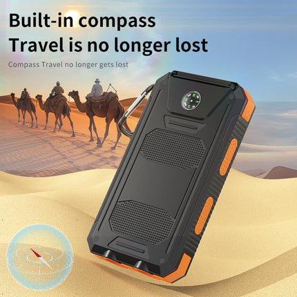 Portable Charger, Solar Power Bank with Dual LED Flashlight