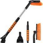 Car Snow Brush with Ice Scraper 3 in 1, Extendable Snow Broom, Car Ice Scraper with Squeegee, Snow Removal Tool