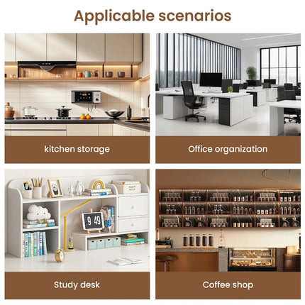 Kitchen Countertop Organizer with Basket Drawer, Coffee Station Organizer
