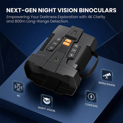 Infrared Night Vision Binoculars with 4.5 Inch Screen and 10x Digital Zoom, 4K Hunting Binoculars with Video – image 6