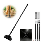 Hand Tamper with 10x10 Inch Steel Base, Heavy Duty Ground Tamper Tool for Soil and Gravel, Pavers Installation Tools