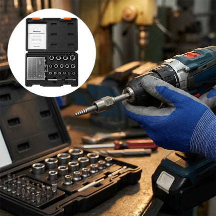 Screw Extractor Set, Easy Out Bolt Extractor Set with Drill Bits – image 18