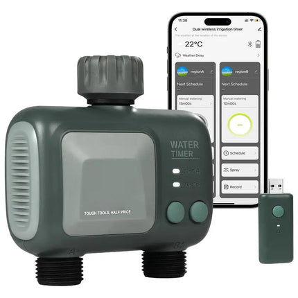 Sprinkler Timer with WiFi Gateway, Water Timer with Rain Delay and App Control