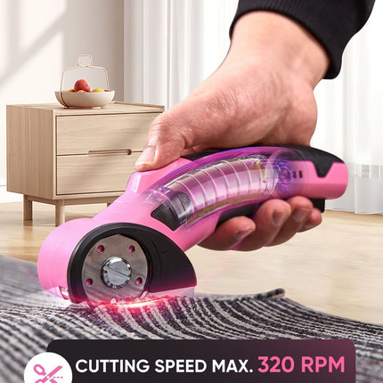 Electric Scissors with Extra Blade and Bag, Cordless Electric Scissors for Cardboard