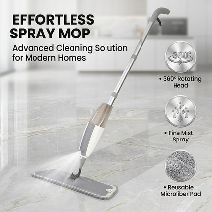 Microfiber Mop for Floor Cleaning, Spray Mop with 4 Washable Pads