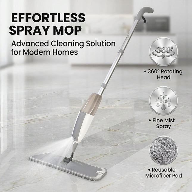 Microfiber Mop for Floor Cleaning, Spray Mop with 4 Washable Pads, Dust Mop with 360 Degree Rotating Head_01