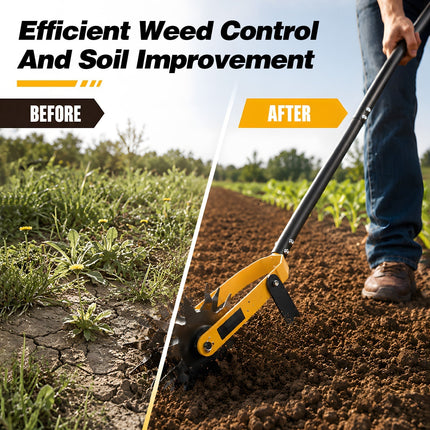 Rotary Garden Tiller, Hand Tiller Cultivator and Weeding Tool