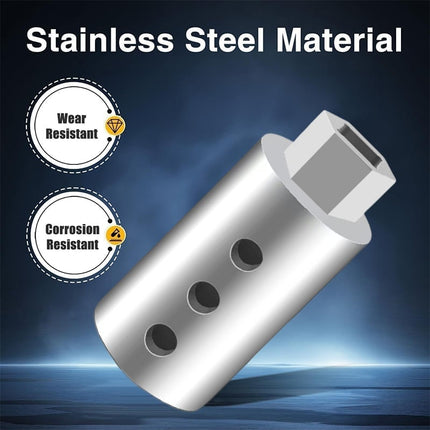 Trailer Jack Drill Socket Adapter, Stainless Steel Trailer Jack Drill Adapter 1/2 Inch Drive – image 6
