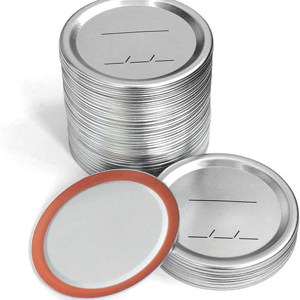 Glass Jar Lids 20 Pack, Mason Jar Lids Wide Mouth and Regular Mouth, Canning Supplies with Metal Lids for Food Storage