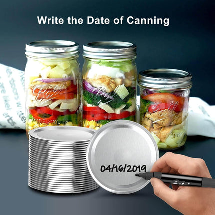 Canning Supplies with Metal Lids for Food Storage