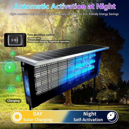 Solar Bug Zapper Outdoor, Mosquito Zapper Outdoor with UV LED Light – image 4