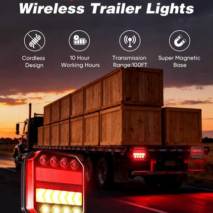 Wireless Trailer Lights, Trailer Light Kit for Tail and Brake Lights – image 5