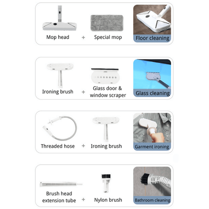 Steam Mop for Hardwood Floors, 24 in 1 attachment set – image 6