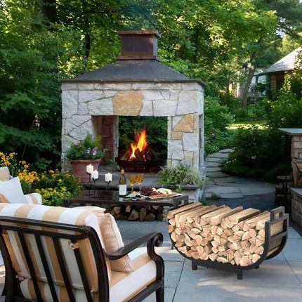 Outdoor Firewood Rack, Heavy Duty Firewood Holder for Fireplace and Fire Pit – image 5