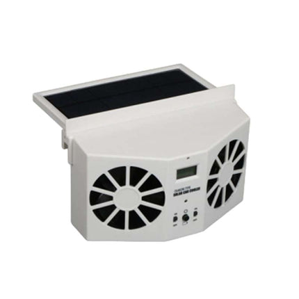 Solar Powered Car Window Exhaust Fan with Dual Heads and Temperature Display – image 10
