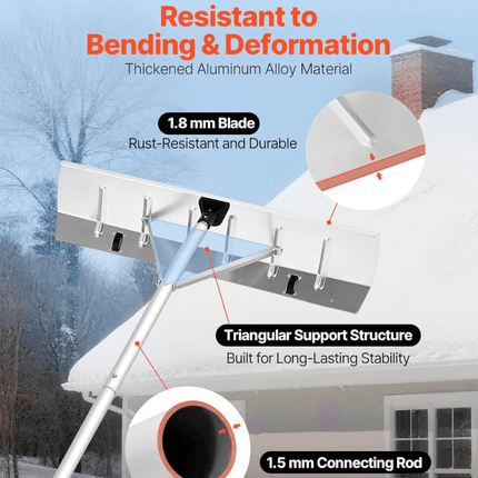 Roof Rake for Snow Removal, Leaf Rake for Roof Debris – image 7
