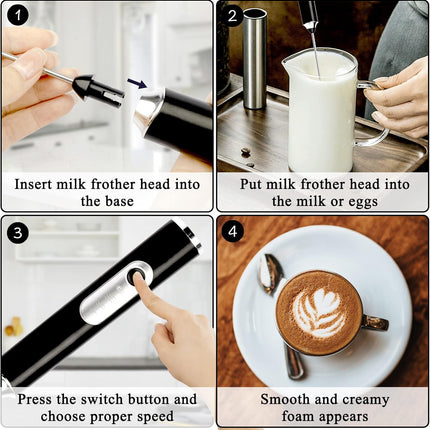 Handheld Milk Frother, Frother Wand for Latte – image 5
