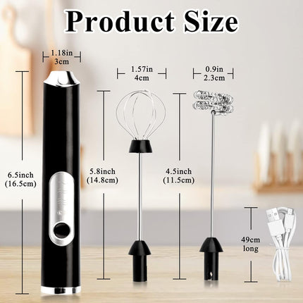 Handheld Milk Frother, Rechargeable Drink Mixer for Coffee – image 6