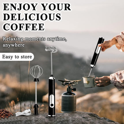 Handheld Milk Frother, Electric Whisk with Egg Beater Head – image 4