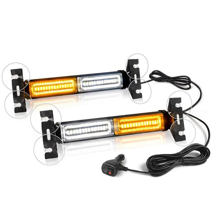 Emergency Light Bar for Windshield, Emergency Vehicle Lights, Truck Strobe Light with 18 Modes, LED Strobe Light Bar