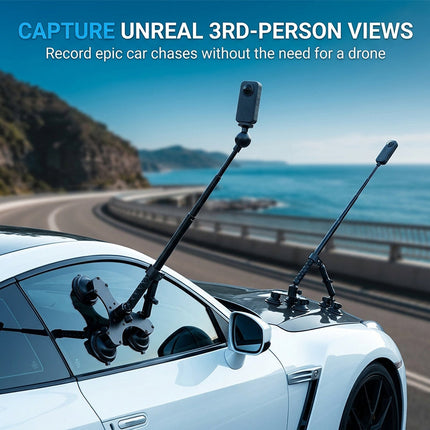 Suction Cup Mount for Action Camera, Invisible Selfie Stick with 5 Suction Cups – image 8
