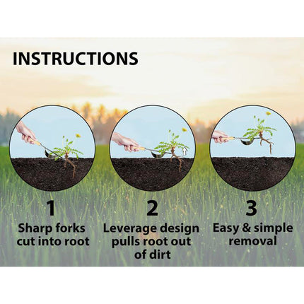 Weed Puller Tool, Stainless Steel Garden Weeding Tool for Dandelions