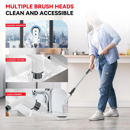 Electric Spin Scrubber, Spin Brush with Interchangeable Heads – image 11