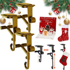 Stocking Hangers for Mantel, 2 in 1 Christmas Stocking Holder and Garland Hanger, Mantel Decor Hooks