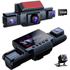 Dash Cam Front and Rear, Car Dash Camera with Backup Camera, 4 Channel 360 Dash Cam with Parking Mode and Night Vision