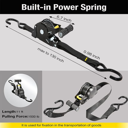 Automatic Retractable Tie Down Straps – image 5