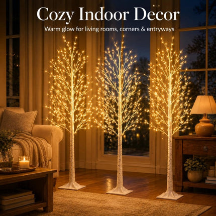 Outdoor Tree Lights, Lighted Birch Tree for Indoor and Holiday Decor