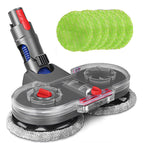 Electric Mop Head With 6 Green Pads