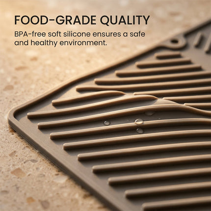 Dish Drying Mats, Silicone Dish Drain Mat with Drain Spout – image 10