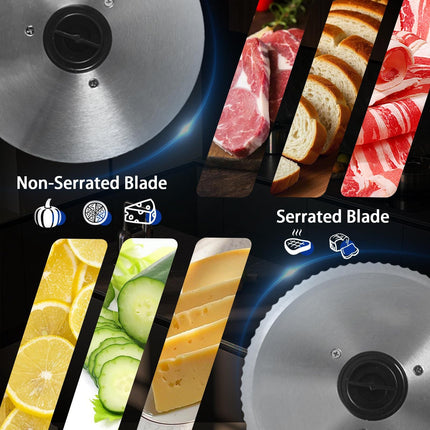 Meat Slicer for Home, Electric Meat Slicer Machine with Two 7.5 Inch Blades