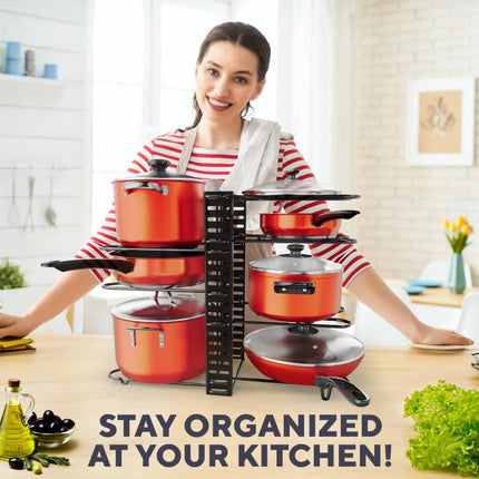 Kitchen Cabinet Organizer for Pots and Pans, Pan Lid Organizer – image 7