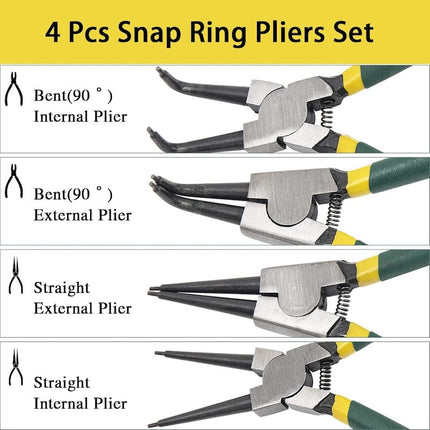 Snap Ring Pliers Set, 4 Piece Circlip Removal Tool with Storage Case – image 5