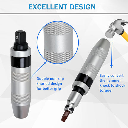 Impact Screwdriver Set, Reversible Multi Bit Screwdriver with Detachable Heads – image 5