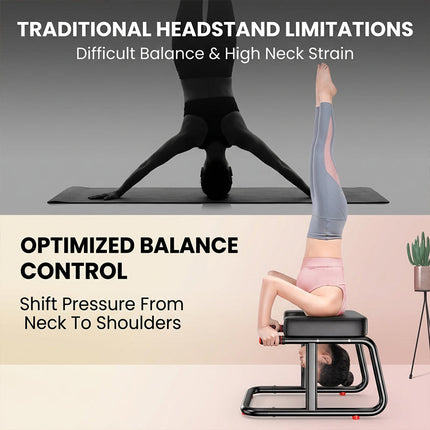Yoga Headstand Bench with Padded Armrests, Yoga Prop for Physical Therapy